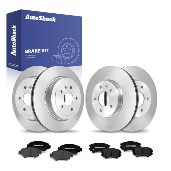 AutoShack Front Vented & Rear Vented Brake Rotors & Ceramic Pads, Compatible with Chevrolet Camaro 2010-2015 RWD 3.6L