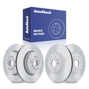 AutoShack Front & Rear Brake Rotors for Ram, 1500 2021, 2023-2024, 4WD AWD RWD V6 3.6L V8 5.7L 6.2L - Coated - ArmorStop