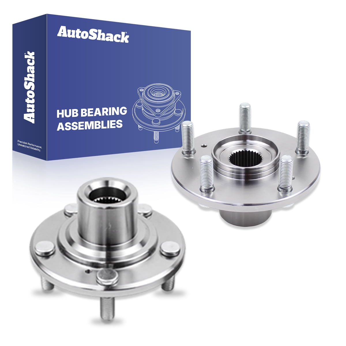AutoShack Front Wheel Bearing and Hub Repair - Driver and Passenger Side for Jeep & Dodge, Patriot 2007-2013 Caliber 2007-2012 Compass 2007-2013, FWD AWD 4WD L4 1.8L 2.0L 2.4L - 5-Lug, Without ABS