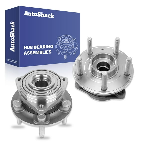 AutoShack Front Wheel Hub Bearing Assemblies with ABS| Replacement for 2018-2024 Jeep Wrangler | 2-PC