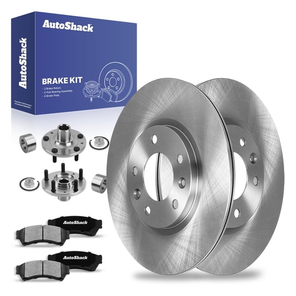 AutoShack Front Brake Rotors Ceramic Brake Pads Wheel Bearing Hub Assembly | Replacement for 2006-2012 Ford Fusion 2006 Lincoln Zephyr 2007-2012 MKZ 2006-2011 Mercury Milan FWD | 8-PC Brake Kit
