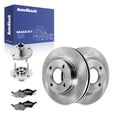 thumbnail image 1 of AutoShack Front Vented Brake Rotors + Ceramic Pads + Hub Repair Kit 8-PC Brake Kit Replacement for 2000-2004 Ford Focus 10.15" (257.8 mm), 1 of 5