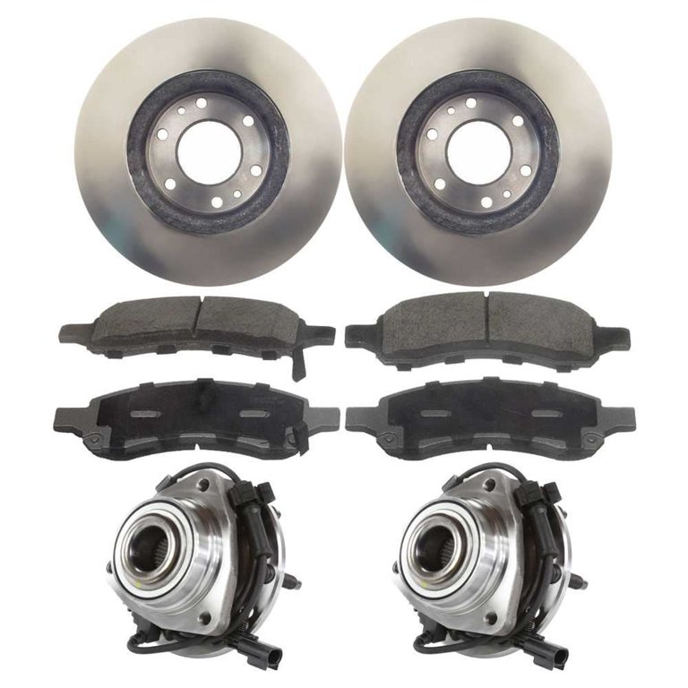 AutoShack Front Brake Rotor Kit For Chevy Trailblazer GMC Envoy Buick Rainier 2006-2009 V8 4WD/RWD