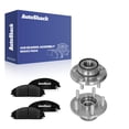 thumbnail image 1 of AutoShack Front Ceramic Brake Pads + Wheel Hub Bearing Assemblies with ABS Replacement for 2006-2011 Dodge Charger 2005-2012 Chrysler 300 2009-2011 Dodge Challenger 6-PC Kit, 1 of 4