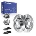 thumbnail image 1 of AutoShack Front Vented Brake Rotors + Premium Ceramic Pads + Hub Bearing Assembly 8-PC Brake Kit Replacement for 2021-2023 Dodge Charger 2021-2022 Dodge Challenger 2021 Chrysler 300 14.17" (360 mm), 1 of 4