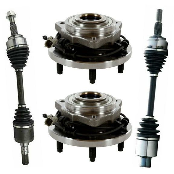 AutoShack Front CV Axle Shaft Wheel Hub Bearing Assemblies with ABS | Replacement for 2006-2010 Jeep Commander 2005-2010 Jeep Grand Cherokee | 4-PC