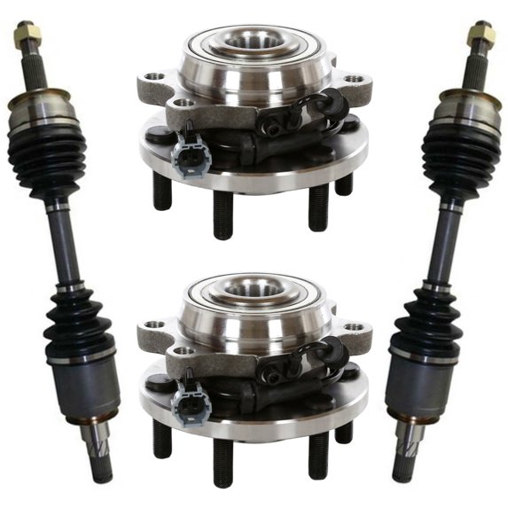 AutoShack Front CV Axle Shaft Wheel Hub Bearing Assembly for Nissan, Frontier 2005-2018 Xterra 2005-2015 Pathfinder 2005-2012, 4WD L4 2.5L V6 4.0L - Driver and Passenger Side - With ABS, 6-Lug