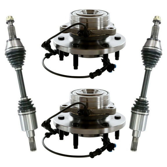 AutoShack Front CV Axle Shaft Wheel Hub Bearing Assemblies with ABS | Replacement for 2006-2008 Hummer H3 | 4-PC