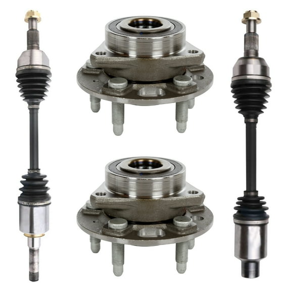 AutoShack Front CV Axle Shaft Wheel Hub Bearing Assemblies with ABS | Replacement for 2010-2016 Chevrolet Equinox 2010-2016 GMC Terrain | 4-PC