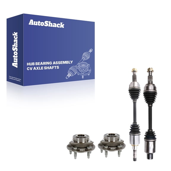 AutoShack Front CV Axle Shaft Wheel Hub Bearing Assembly for Chevrolet & GMC, Equinox 2010-2016 Terrain 2010-2016, AWD FWD L4 2.4L - Driver and Passenger Side - With ABS, 5-Lugs