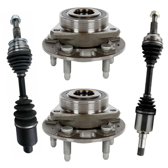 AutoShack Front CV Axle Shaft Wheel Hub Bearing Assembly for Chevrolet & GMC, Equinox 2010-2016 Terrain 2010-2016, AWD FWD V6 3.0L 3.6L - Driver and Passenger Side - With ABS, 5-Lug