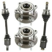 AutoShack Front CV Axle Shaft Wheel Hub Bearing Assembly for Kia & Hyundai, Sorento 2011-2013 Santa Fe 2010-2012, AWD FWD L4 2.4L V6 3.5L - Driver and Passenger Side - Without ABS, 5-Lugs