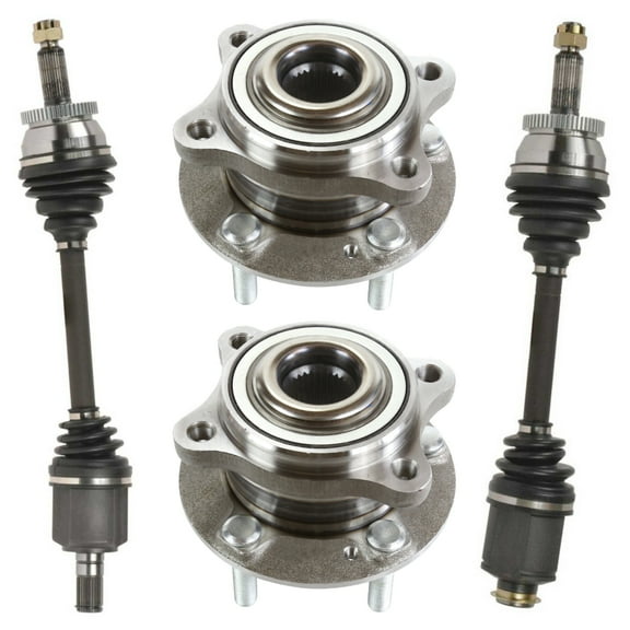 AutoShack Front CV Axle Shaft Wheel Hub Bearing Assemblies without ABS | Replacement for 2011-2013 Kia Sorento | 4-PC