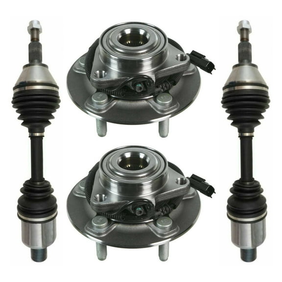 AutoShack Front CV Axle Shaft Wheel Hub Bearing Assemblies with ABS | Replacement for 2012-2018 Ram 1500 2019 Ram 1500 Classic | 4-PC