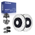 thumbnail image 1 of AutoShack Front Brake Rotors, Ceramic Pads & Hub Bearing Assemblies for Chevrolet, HHR 2006-2011, FWD L4 2.2L 2.4L - E-Coated Drilled & Slotted - ShadowGuard - 10.85" (275.7 mm), 5-Lug, 1 of 5