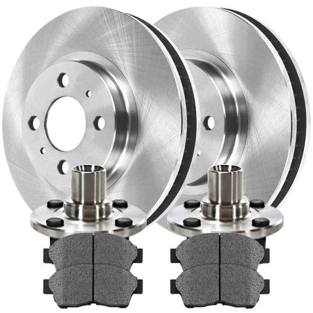 AutoShack Front Brake Rotors Ceramic Brake Pads Wheel Bearing | Replacement for 1993-1997 Toyota Corolla 1993-1997 Geo Prizm 1.6L 1.8L AWD FWD