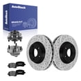 thumbnail image 1 of AutoShack Front Brake Rotors, Premium Pads & Hub Bearing Assemblies for Pontiac, G5 2007-2009, FWD L4 2.2L 2.4L - E-Coated Drilled & Slotted - ShadowGuard - 11.65" (295.8 mm), 5-Lug, 1 of 5