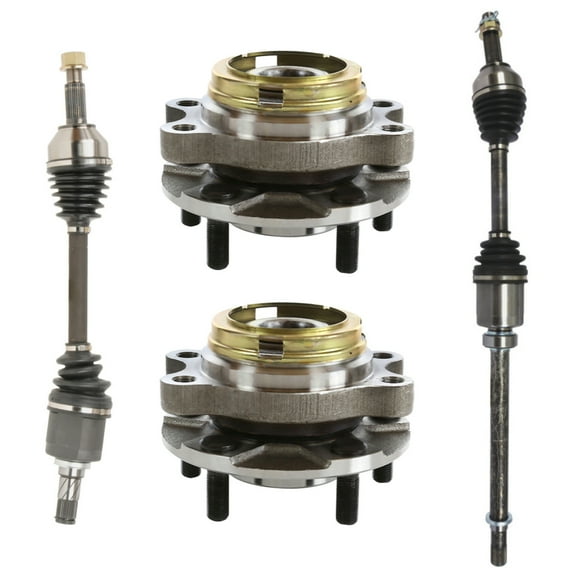 AutoShack Front CV Axle Shaft Wheel Hub Bearing Assemblies with ABS | Replacement for 2007-2012 Nissan Altima | 4-PC