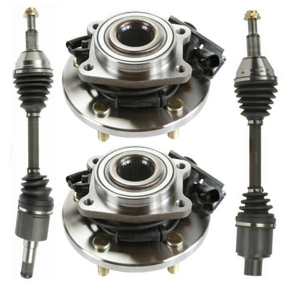 AutoShack Front CV Axle Shaft Wheel Hub Bearing Assemblies with ABS | Replacement for 2008-2011 Chrysler Town & Country 2008-2011 Dodge Grand Caravan 2009-2011 Volkswagen Routan | 4-PC