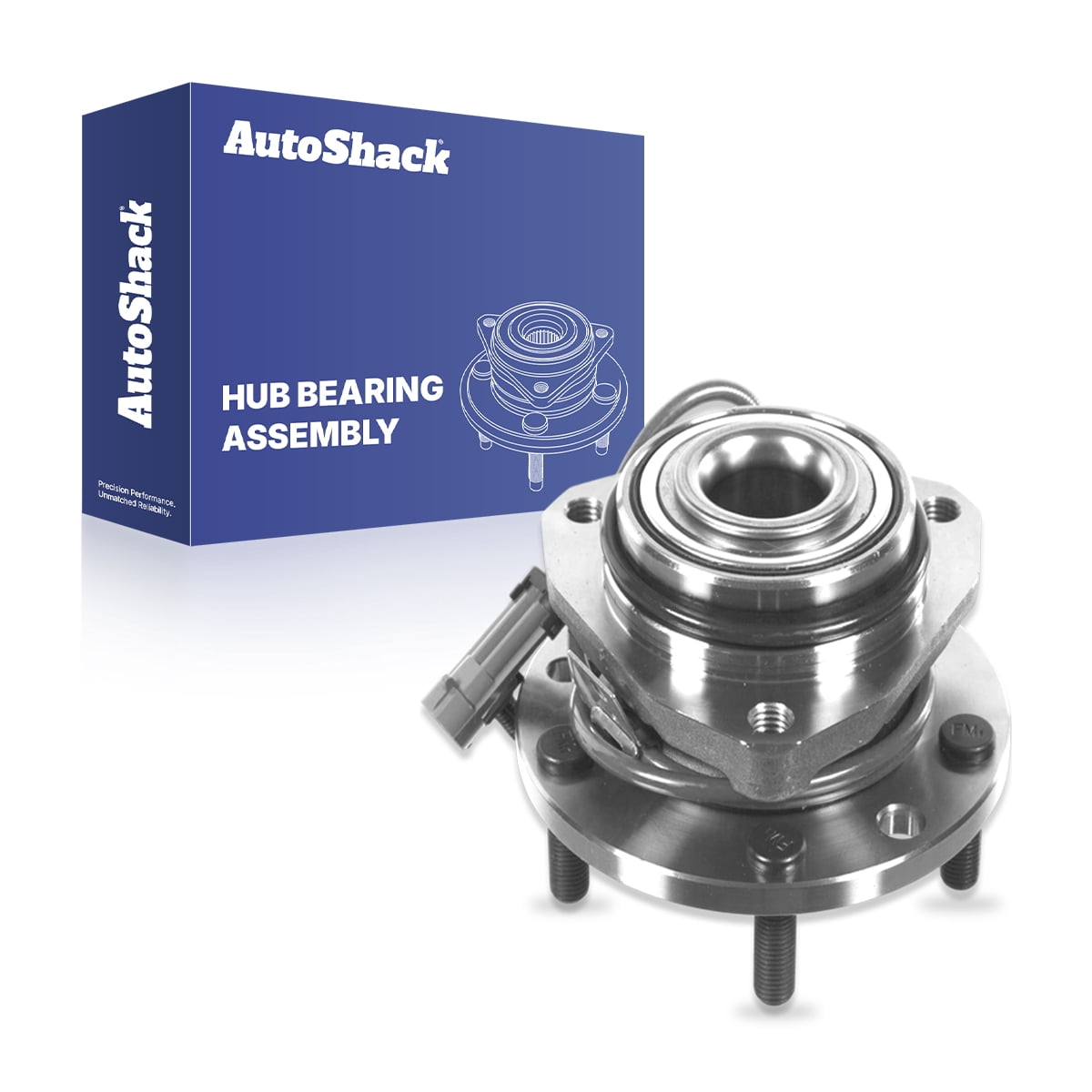 AutoShack Front Wheel Hub Bearing Assembly - Driver or Passenger Side for Chevrolet & GMC, S10 1997-2004 Blazer 1997-2005 Sonoma 1997-2004 Jimmy 1997-2005, 4WD AWD L4 2.2L V6 4.3L - 5-Lug, With ABS