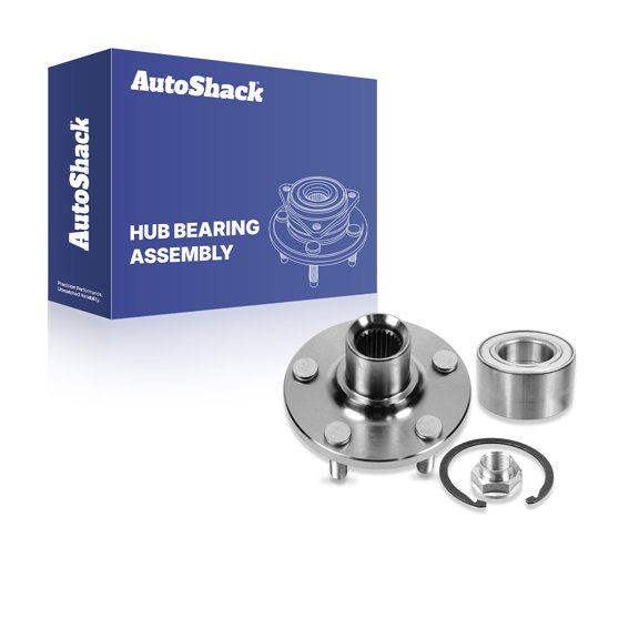AutoShack Front Wheel Hub Bearing Assembly - Driver or Passenger Side for Toyota, Camry 2004-2011 Highlander 2001-2007 Solara 2004-2008, FWD AWD L4 2.4L V6 3.0L 3.3L - 5-Lug, Without ABS