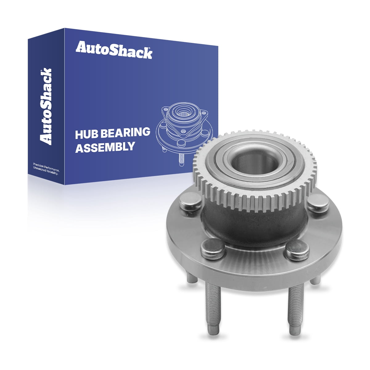 AutoShack Front Wheel Hub Bearing Assembly - Driver or Passenger Side for Ford & Avanti, Mustang 2005-2014 Avanti 2005-2007, RWD V6 3.7L 4.0L V8 4.6L 5.0L 5.4L 5.8L - 5-Lug, With ABS