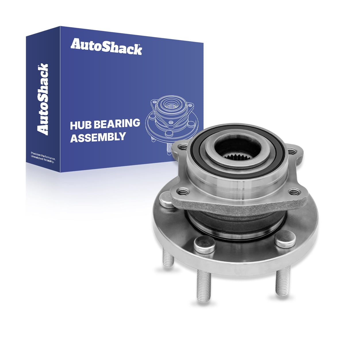 AutoShack Front Wheel Hub Bearing Assembly - Driver or Passenger Side for Dodge & Chrysler, Avenger 2008-2014 200 2011-2014 Sebring 2007-2010, FWD AWD L4 2.4L V6 2.7L 3.5L 3.6L - 5-Lug, With ABS