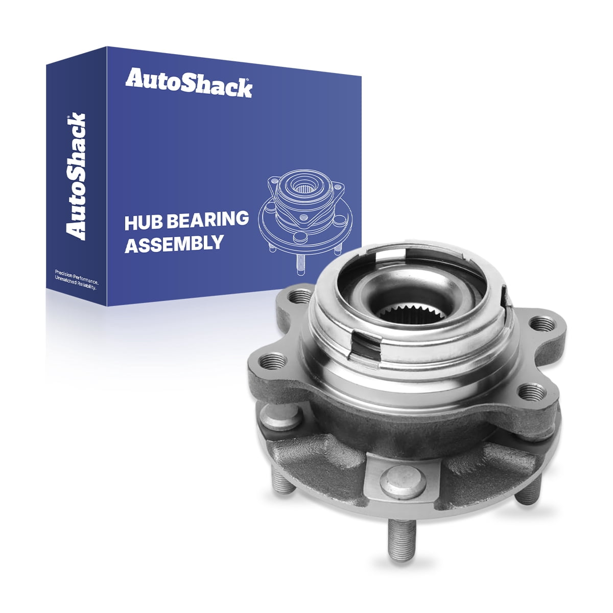 AutoShack Front Wheel Hub Bearing Assembly - Driver or Passenger Side for Nissan, Altima 2007-2018 Pathfinder 2013-2020 Maxima 2009-2014, 2016-2021, FWD AWD 4WD L4 2.5L V6 3.5L - 5-Lug, With ABS