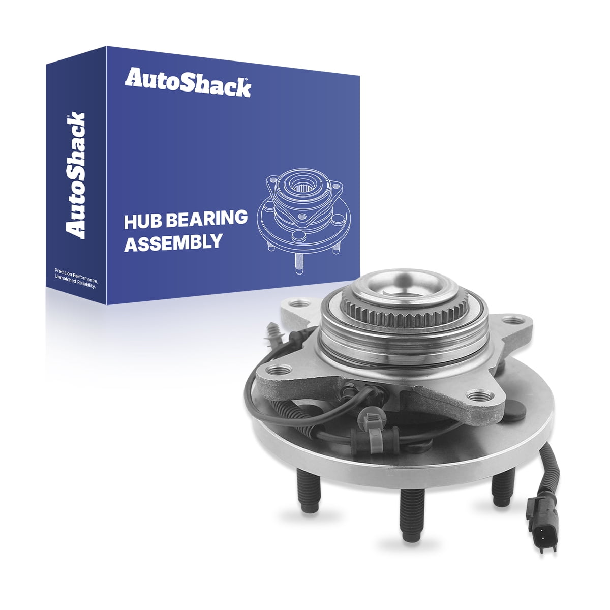 AutoShack Front Wheel Hub Bearing Assembly - Driver or Passenger Side for Ford, F-150 2010-2014 Expedition 2011-2014, 4WD AWD V6 3.5L 3.7L V8 5.0L 5.4L 6.2L - 6-Lug, With ABS