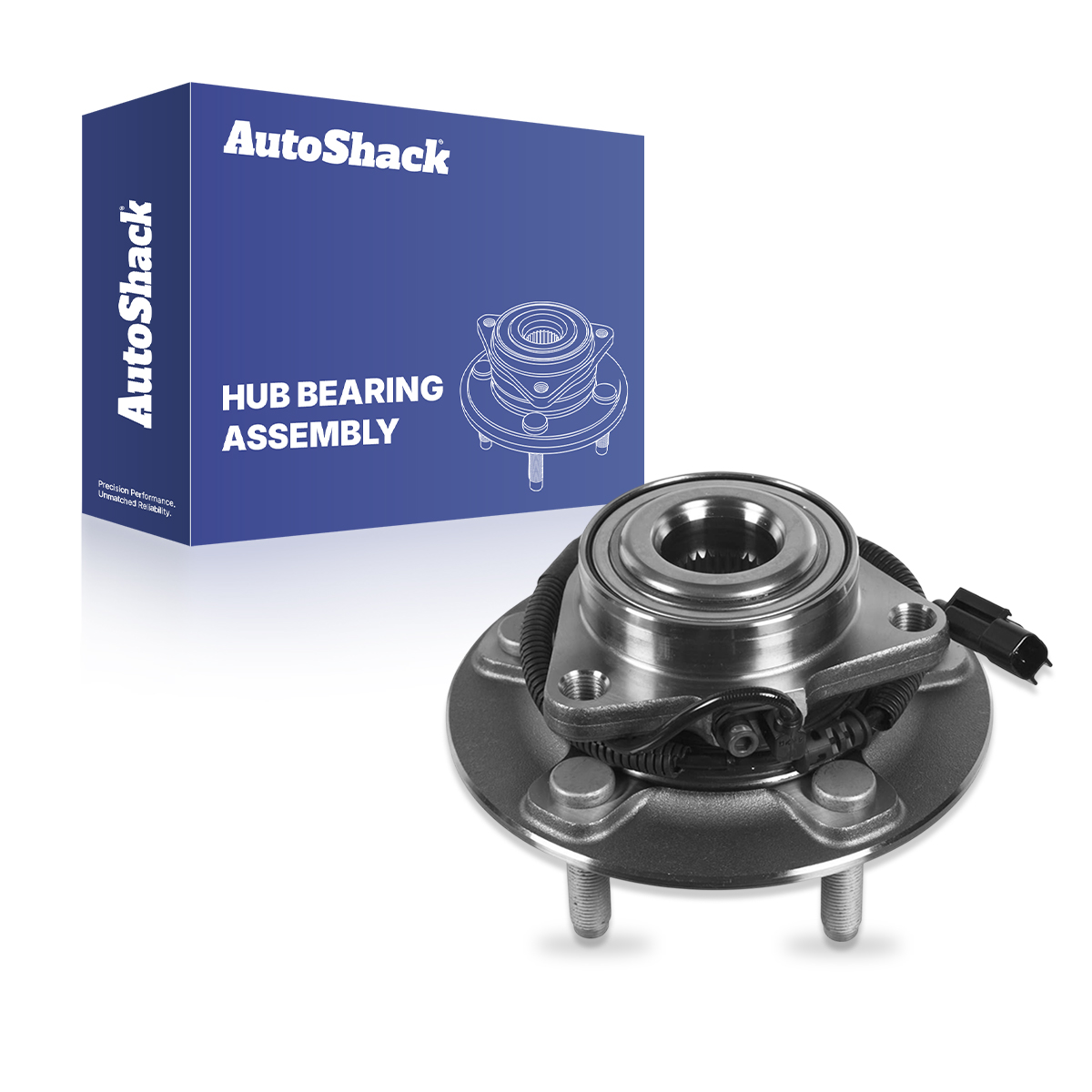 AutoShack Front Wheel Hub Bearing Assembly - Driver or Passenger Side for Ram, 1500 2012-2018 1500 Classic 2019-2022, 4WD RWD V6 3.0L 3.6L 3.7L V8 4.7L 5.7L - 5-Lug, With ABS