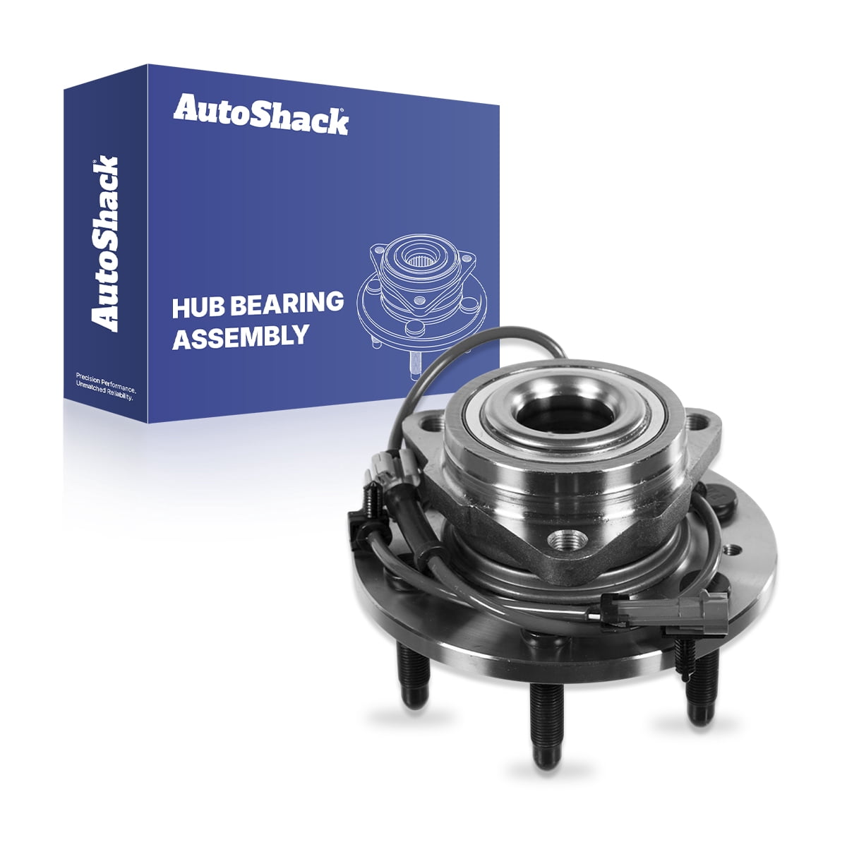AutoShack Front Wheel Hub Bearing Assembly - Driver or Passenger Side for Chevrolet & GMC, Silverado 1500 1999-2006 Sierra 1500 1999-2006, 4WD AWD V6 4.3L V8 4.8L 5.3L 6.0L - 6-Lug, With ABS