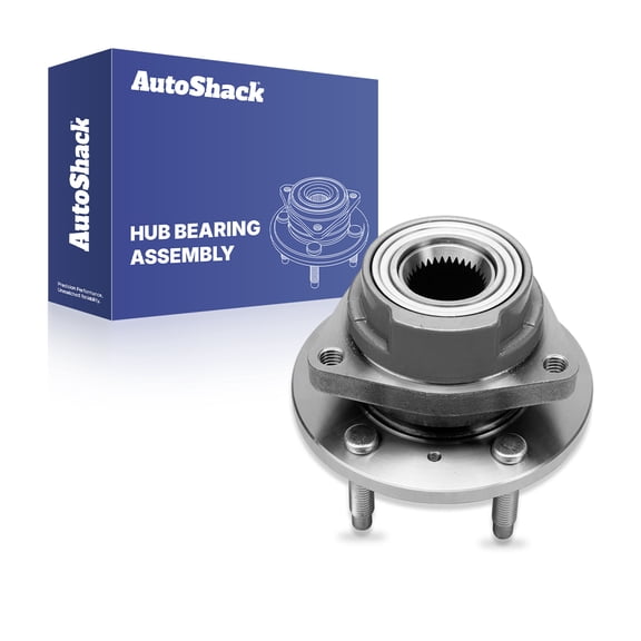 AutoShack Front Wheel Hub Bearing Assembly - Driver or Passenger Side for Chevrolet & Pontiac, Impala 2000-2008 Grand Prix 2003-2008, FWD V6 3.1L 3.4L 3.5L 3.8L 3.9L - 5-Lug, Without ABS