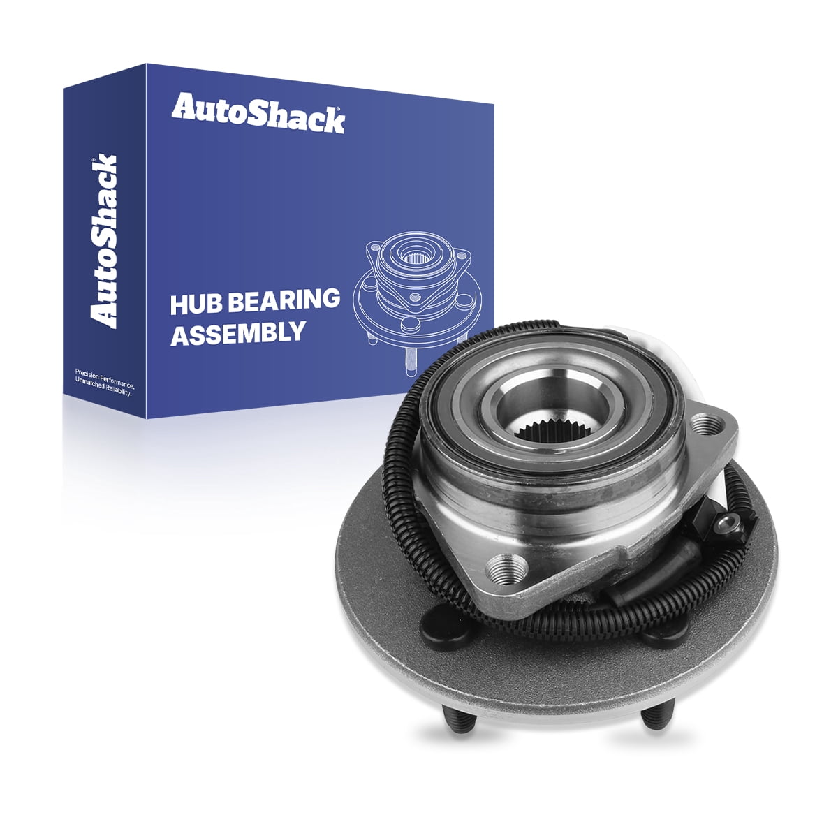 AutoShack Front Wheel Hub Bearing Assembly - Driver or Passenger Side for Ford, F-150 2000-2004 F-150 Heritage 2004, 4WD V6 4.2L V8 4.6L 5.4L - 5-Lug, With ABS