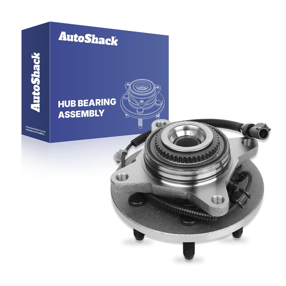 AutoShack Front Wheel Hub Bearing Assembly - Driver or Passenger Side for Ford & Lincoln, F-150 2005-2008 Mark LT 2006-2008, 4WD AWD V6 4.2L V8 4.6L 5.4L - 6-Lug, With ABS
