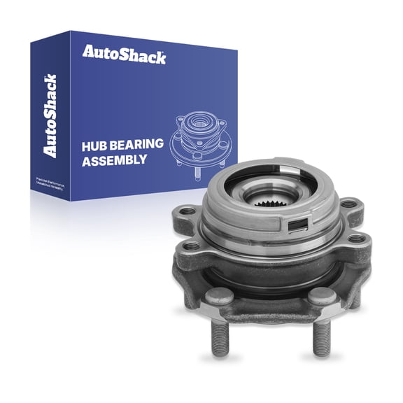 AutoShack Front Wheel Hub Bearing Assembly - Driver or Passenger Side for Nissan, Altima 2007-2012, FWD L4 2.5L - 5-Lug, With ABS