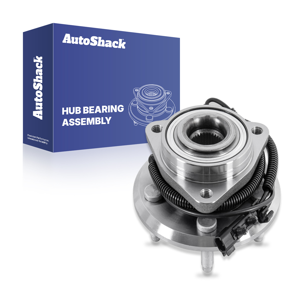 AutoShack Front Wheel Hub Bearing Assembly - Driver or Passenger Side for Jeep & Dodge, Liberty 2008-2012 Nitro 2007-2011, 4WD RWD V6 3.7L 4.0L - 5-Lug, With ABS