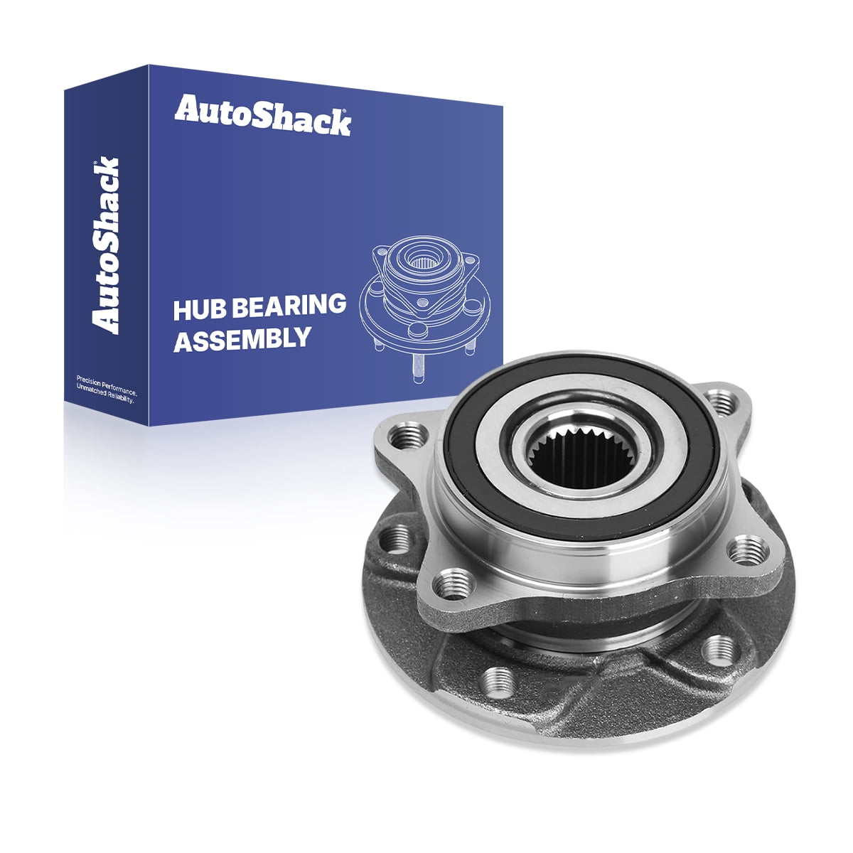AutoShack Front Wheel Hub Bearing Assembly - Driver or Passenger Side for Chrysler & Dodge, 200 2015-2017 Dart 2013-2016, AWD FWD L4 1.4L 2.0L 2.4L V6 3.6L - 5-Lug, With ABS