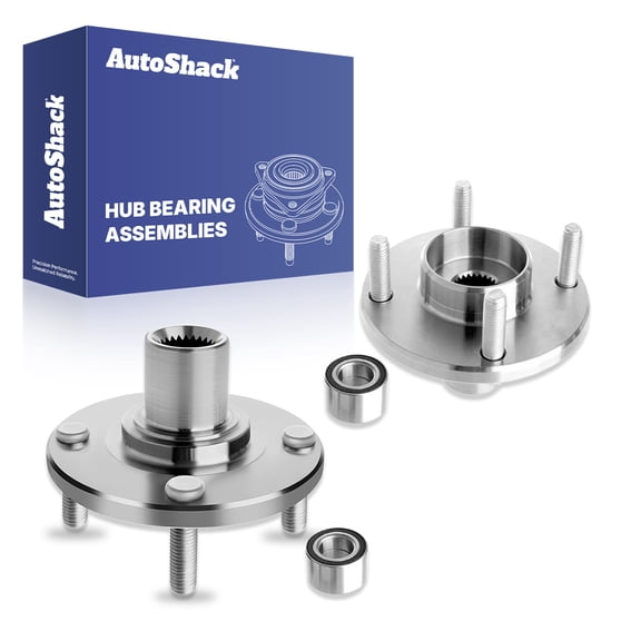 AutoShack Front Wheel Hub Bearing Repair Kit with ABS| Replacement for 2000-2011 Ford Focus | 2-PC