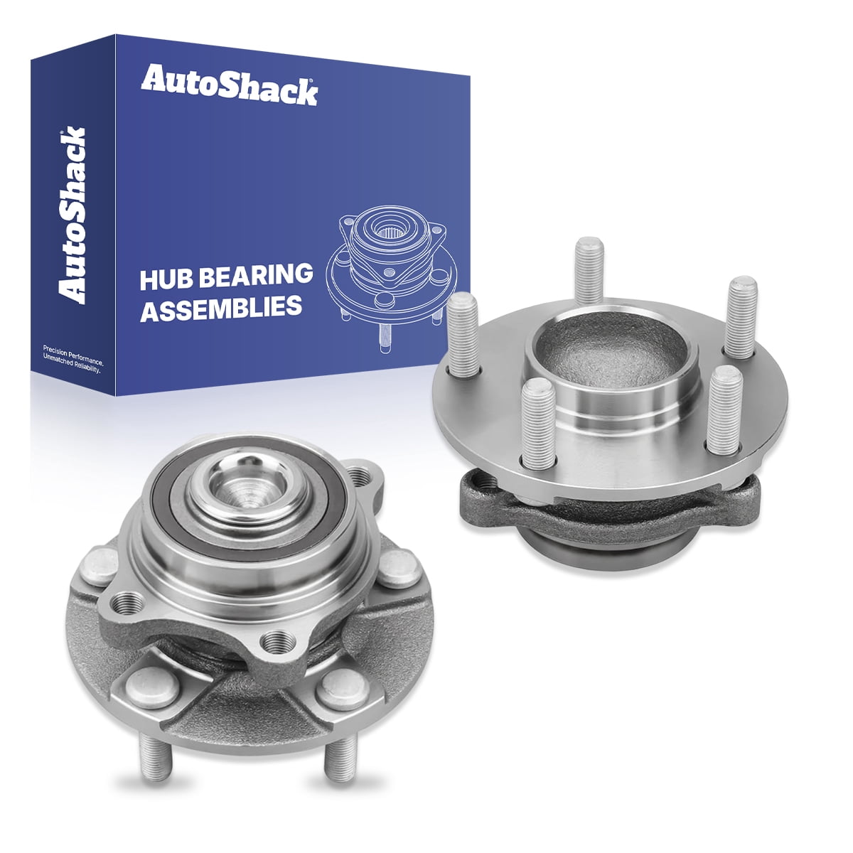 AutoShack Front Wheel Hub Bearing Assemblies - Driver and Passenger Side for INFINITI & Nissan, G35 2003-2007 350Z 2003-2009, RWD V6 3.5L - 5-Lug, With ABS