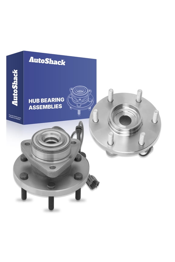 Front Wheel Hub Bearing Assemblies - Driver and Passenger Side for Nissan & INFINITI, TITAN 2004-2007 Armada 2005-2007 QX56 2004-2007, 4WD RWD V8 5.6L - 6-Lug, With ABS