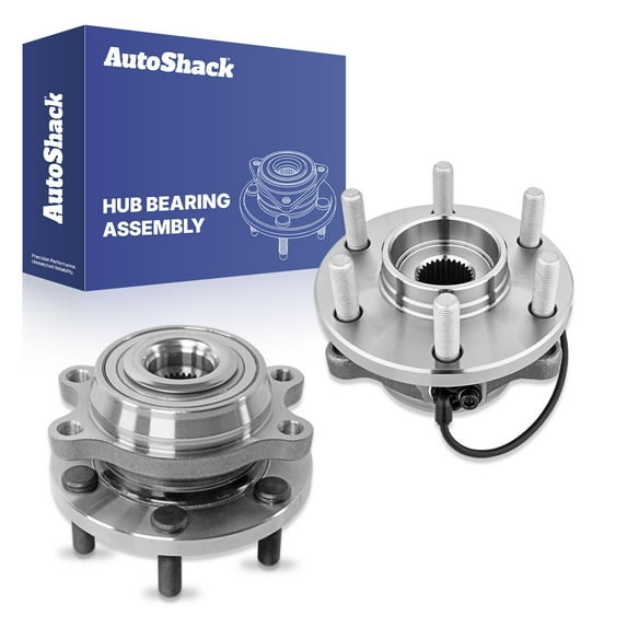 AutoShack Front Wheel Hub Bearing Pair Driver and Passenger Side Replacement for 2005-2012 Nissan Pathfinder 2005-2015 Xterra 2005-2019 Frontier 2009-2012 Suzuki Equator 4.0L 4WD 6-Lug HB615067PR