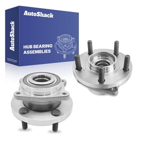 AutoShack Front Wheel Hub Bearing Assemblies - Driver and Passenger Side for Dodge & Chrysler, Avenger 2008-2014 200 2011-2014 Sebring 2007-2010, FWD AWD L4 2.4L V6 2.7L 3.5L 3.6L - 5-Lug, With ABS