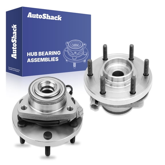 AutoShack Front Wheel Hub Bearing Assemblies - Driver and Passenger Side for Nissan & INFINITI, TITAN 2008-2012 Armada 2008-2012 QX56 2008-2010, 4WD RWD V8 5.6L - 6-Lug, With ABS