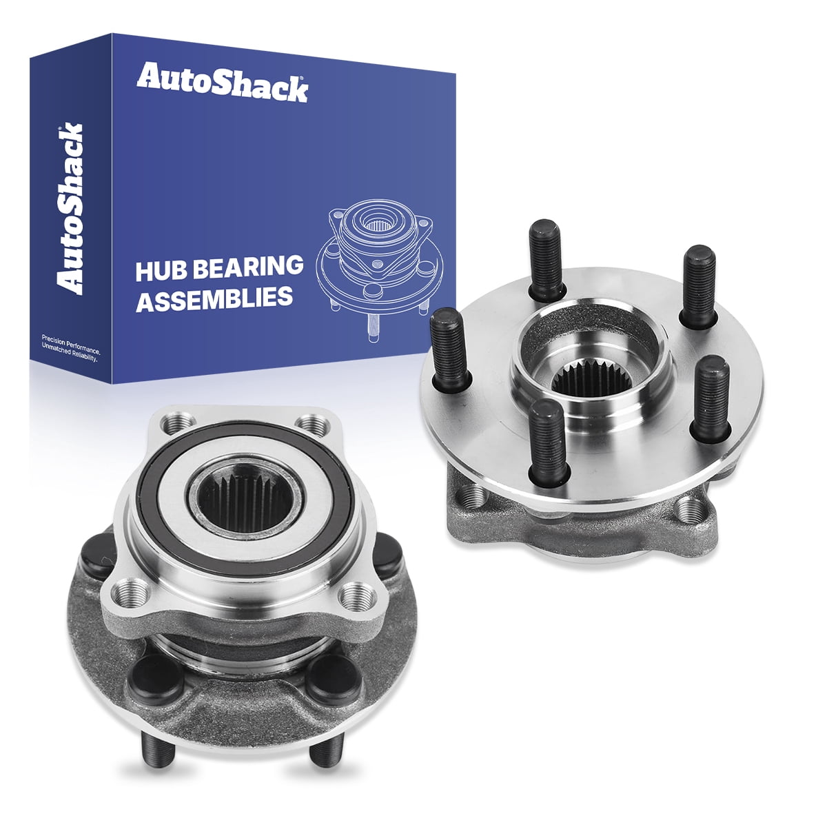 AutoShack Front Wheel Hub Bearing Assemblies - Driver and Passenger Side for Subaru, Outback 2005-2014 Forester 2009-2014 Impreza 2008-2014, AWD H4 2.0L 2.5L H6 3.0L 3.6L - 5-Lug, With ABS