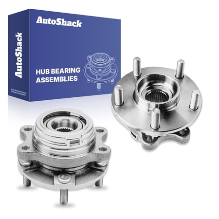 AutoShack Front Wheel Hub Bearing Assemblies - Driver and Passenger Side for Nissan, Murano 2009-2014 Quest 2011-2017, AWD FWD V6 3.5L - 5-Lug, With ABS