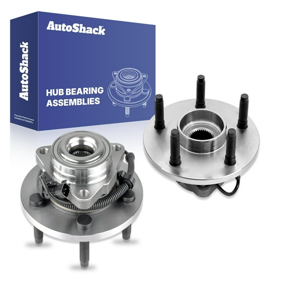 AutoShack Front Wheel Hub Bearing Assemblies with ABS| Replacement for 2009-2010 Dodge Ram 1500 2011 Ram 1500 | 2-PC
