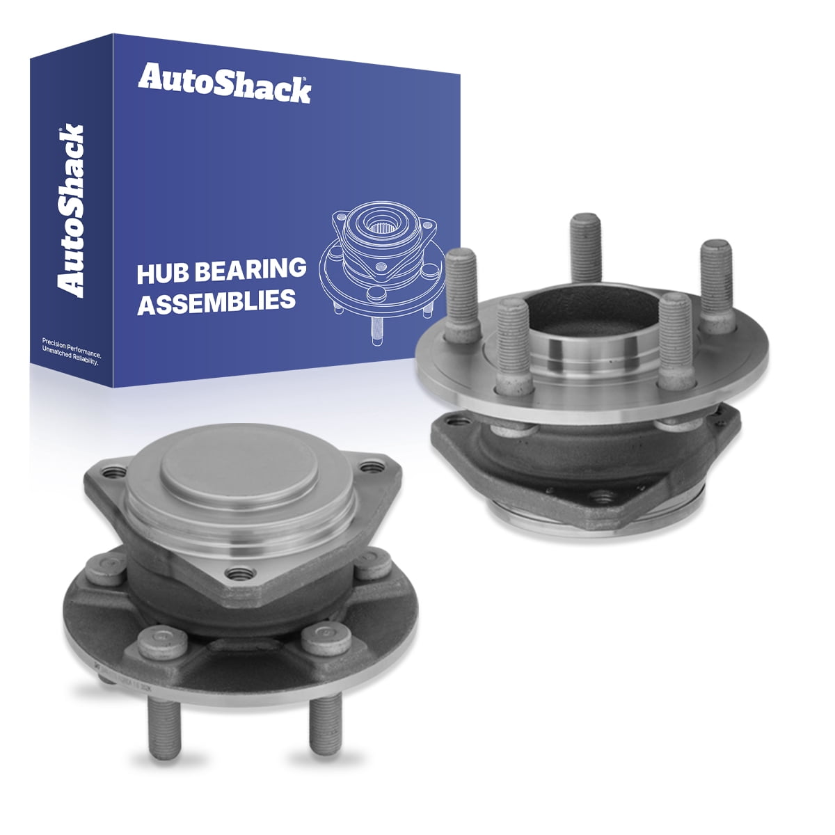 AutoShack Front Wheel Hub Bearing Assemblies - Driver and Passenger Side for Dodge, Charger 2012-2023 Challenger 2012-2023, RWD V6 3.6L V8 5.7L 6.2L 6.4L - 5-Lug, With ABS