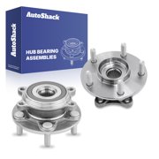 AutoShack Front Wheel Hub Bearing Assemblies - Driver and Passenger Side for Mazda, 3 2014-2018 CX-3 2016-2021, FWD AWD L4 2.0L 2.5L - 5-Lug, With ABS