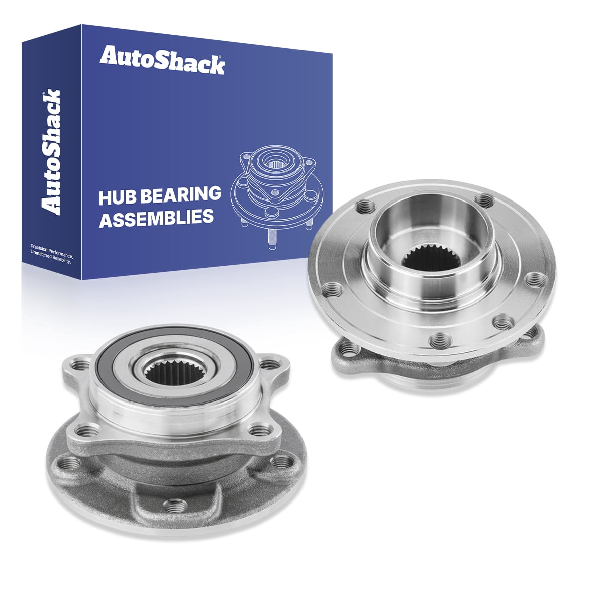 AutoShack Front Wheel Hub Bearing Assemblies - Driver and Passenger Side for Chrysler & Dodge, 200 2015-2017 Dart 2013-2016, AWD FWD L4 1.4L 2.0L 2.4L V6 3.6L - 5-Lug, With ABS
