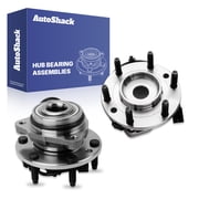AutoShack Front Wheel Hub Bearing Assemblies - Driver and Passenger Side for Chevrolet & GMC, Trailblazer 2002-2009 Envoy 2002-2009, 4WD AWD RWD L6 4.2L V8 5.3L 6.0L - 6-Lug, With ABS